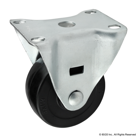 65-2312 | 25 & 40 Series Flange Mount Rigid Caster - Image 1