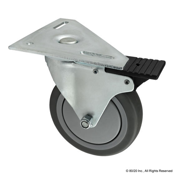 65-2338 | 30, 40 & 45 Series Triangular Top Plate Caster: 117.48mm Swivel Radius - Image 1