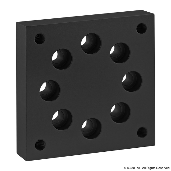 40-2408-Black | 40 Series Leveling Caster Base Plate - Image 1
