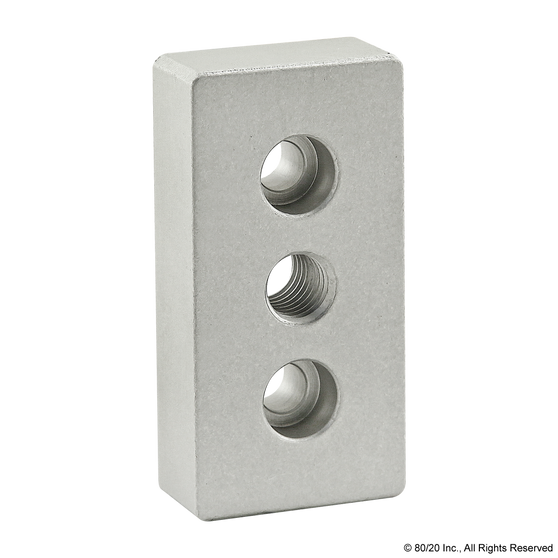 2135 | 15 Series 3 Hole - Center Tap Base Plate: 1.50” x 3.00” with 1/2-13 Tap - Image 1