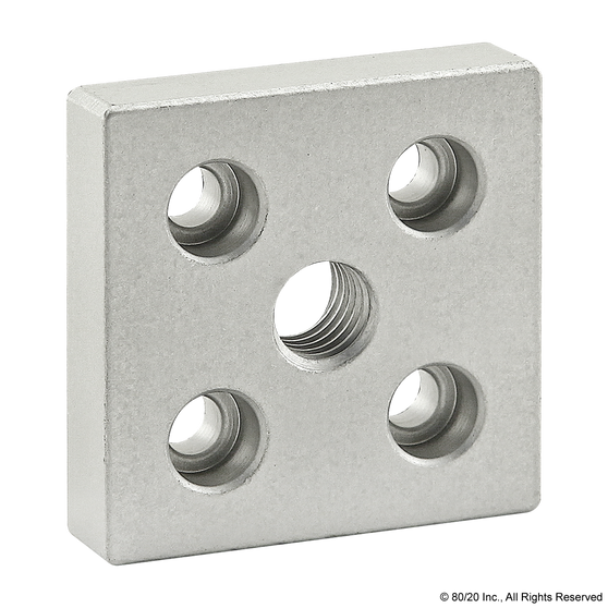 2132 | 10 Series 5 Hole - Center Tap Base Plate: 2.00" x 2.00" with 1/2-13 Tap - Image 1