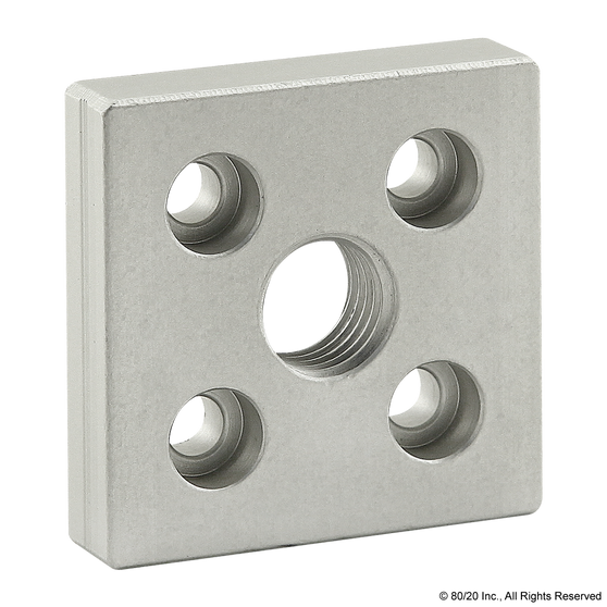 25-2132 | 25 Series 5 Hole - Center Tap Base Plate: 50mm x 50mm with M16 Tap - Image 1