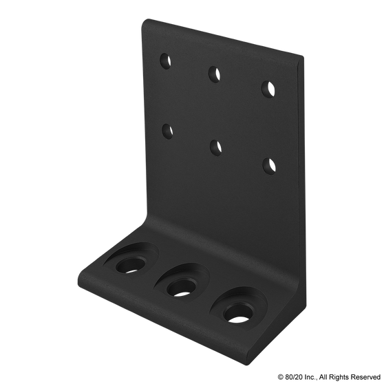 2405-Black | 15 Series 4.5" Economy Floor Mount Base Plate - Image 1