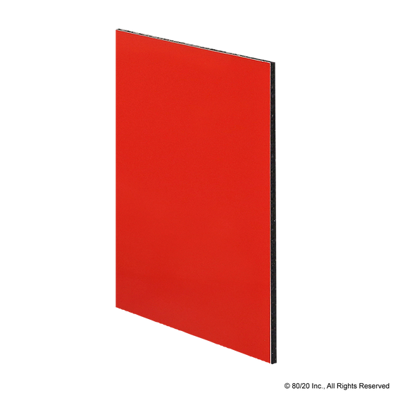 2634 | Lite Aluminum Composite Panel: .236" Thick, Red - Image 1