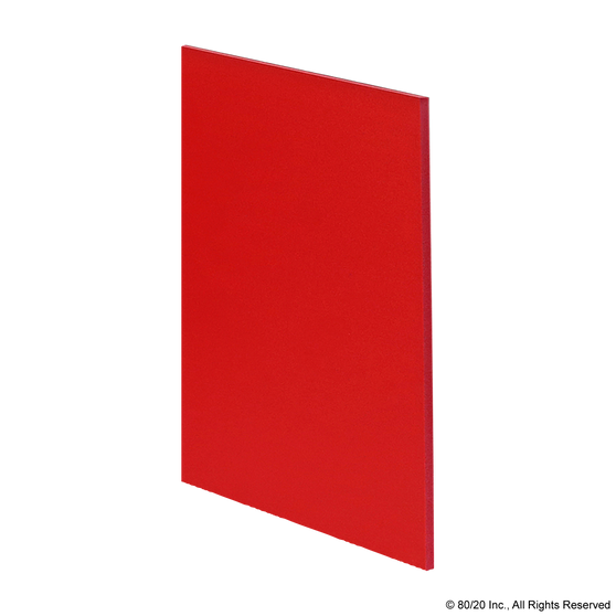2620 | Expanded PVC Panel: .118" Thick, Red - Image 1