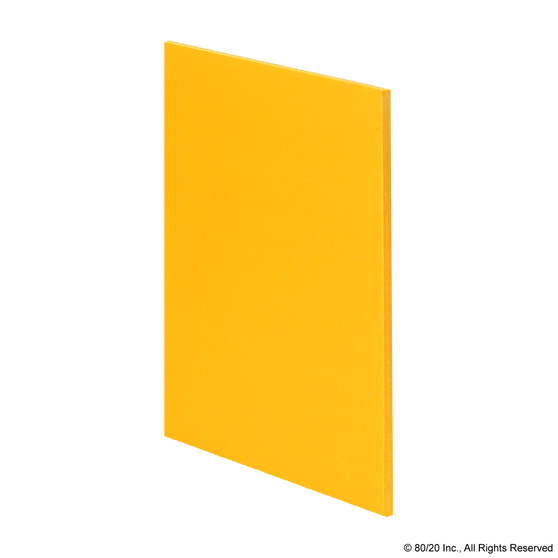 2632 | Expanded PVC Panel: .118" Thick, Yellow - Image 1