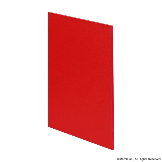 65-2619 | Expanded PVC Panel: 6mm Thick, Red - Image 1