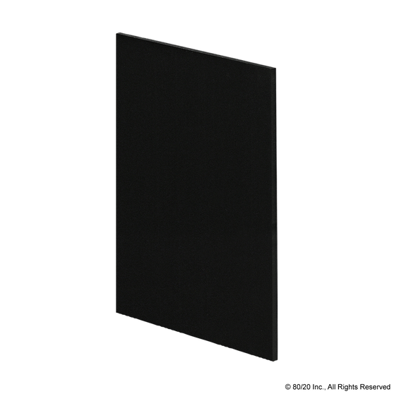 2660-S | Polyvinyl Chloride (PVC) Acrylic Panel: .187" Thick, Smooth, Black - Image 1