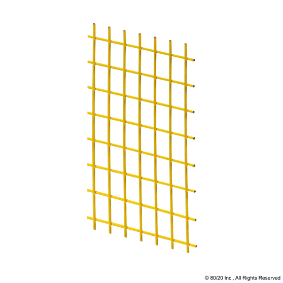 2473 | Thermoplastic Coated Wire Mesh Panel: .210" Thick, Yellow - Image 1