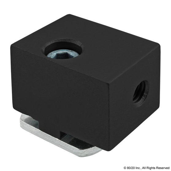 40-2425-Black | 40 Series Aluminum Panel Mount Block - Image 1