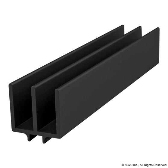 25-2211-Black | 25 Series Upper Door Slide Track - Image 1