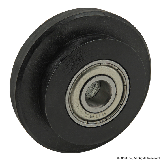 12020 | 15 & 40 Series Roller Wheel with Ball Bearing Hub - Image 1