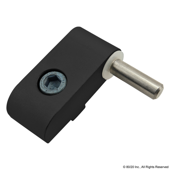 40-2093-Black | 40 Series Standard Lift-Off Hinge - Right Hand with Single Long Pin - Image 1