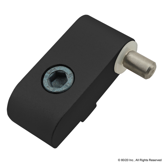 40-2095-Black | 40 Series Standard Lift-Off Hinge - Right Hand with Single Short Pin - Image 1