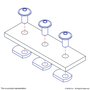 4306-Black | 15 Series & Ready Tube 3 Hole - Straight Flat Plate - Image 3