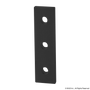 25-4118-Black | 25 Series 3 Hole - Straight Flat Plate - Image 1