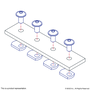 4305-Black | 15 Series & Ready Tube 4 Hole - Straight Flat Plate - Image 3