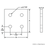 4167 | 10 Series 4 Hole - Square Flat Plate - Image 2