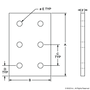 40-4366-Black | 40 Series 6 Hole - Rectangular Flat Plate - Image 2