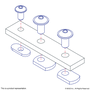 4505-Black | 10 to 15 Series 3 Hole - Straight Transition Flat Plate Large Series Primary - Image 3