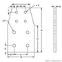 4518-Black | 10 to 15 Series 8 Hole - Rectangular Transition Flat Plate - Image 2