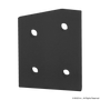 40-4316-Black | 40 Series 4 Hole - 15 Degree Angled Flat Plate - Image 1