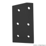 4315-Black | 15 Series 6 Hole - 15 Degree Angled Flat Plate Image 1