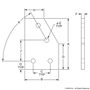 4361-Black | 15 Series 4 Hole - 60 Degree Angled Flat Plate - Image 2