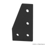4150-Black | 10 Series 4 Hole - 90 Degree Angled Flat Plate - Image 1