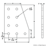 4326-Black | 15 Series 9 Hole - 90 Degree Angled Flat Plate - Image 2