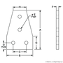 4341-Black | 15 Series & Ready Tube 4 Hole - Tee Flat Plate - Image 2