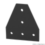 30-4340-Black | 30 Series 5 Hole - Tee Flat Plate - Image 1