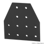 4325-Black | 15 Series 12 Hole - Tee Flat Plate - Image 1