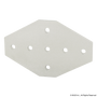 25-4135 | 25 Series 7 Hole - Cross Flat Plate - Image 1