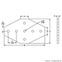 25-4135-Black | 25 Series 7 Hole - Cross Flat Plate - Image 2