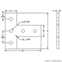 30-4480 | 30 Series 5 Hole - “T” Flat Plate - Image 2