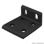 4286-Black | 10 Series 6 Hole - Wide 2x4 Slotted Inside Corner Bracket - Image 1