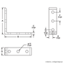 4413-Black | 15 Series 6 Hole - Tall Inside Corner Bracket - Image 2