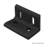 40-4290-Black | 40 Series 4 Hole - Wide Slotted Inside Corner Bracket - Image 1