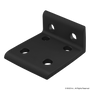 25-4175-Black | 25 Series 6 Hole - Wide 2x4 Inside Corner Bracket - Image 1