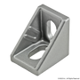 14054 | 10 & 25 Series 2 Hole - 20mm Slotted Inside Corner Bracket with Dual Support - Image 1