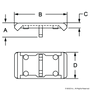 12032 | 2 Hole - 28mm Slotted Inside Corner Bracket Cover Cap - Image 3