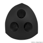 40-4443-Black | 40 Series 3 Way - Rounded Corner Connector - Image 1