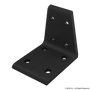 65-4513-Black | 25 to 40 Series 8 Hole - Center Transition Inside Corner Bracket - Image 1