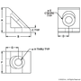 4332-Black | 15 Series & Ready Tube 2 Hole - Gusseted Inside Corner Bracket - Image 2