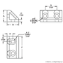 45-4334 | 45 Series 4 Hole - Wide Gusseted Inside Corner Bracket - Image 2