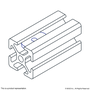 3286 | 1/4-20 Slide-in Economy T-Nut - Centered Thread - Image 4