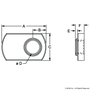 30-1961 | M6 Slide-in Economy T-Nut - Offset Thread - Image 2