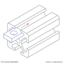 14124 | M6 Slide-in Economy T-Nut Block - Image 3