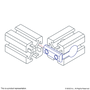 25-3086 | 25 Series M5 Double Anchor Slide-in T-Nut - Image 4